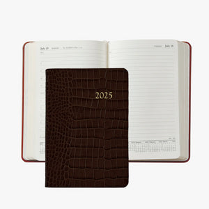 2025 Embossed Crocodile Leather Daily Journal