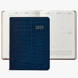 2025 Embossed Crocodile Leather Desk Diary