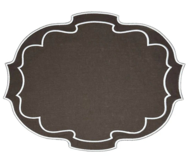 Studio Collection - Belle Placemat in Cocoa, Set of 4