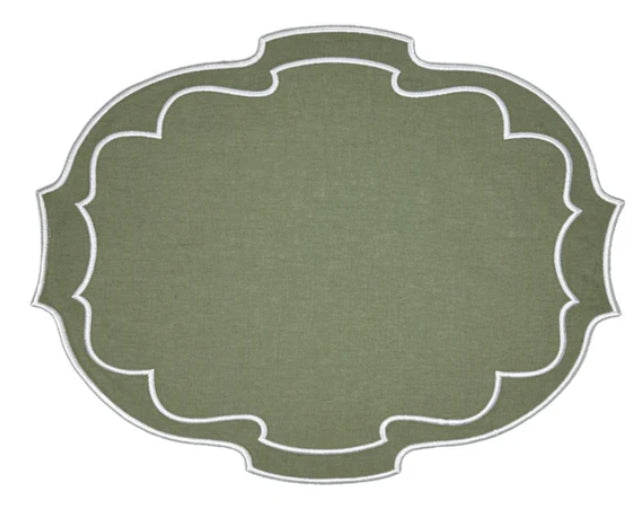 Studio Collection - Belle Placemat in Dark Green, Set of 4