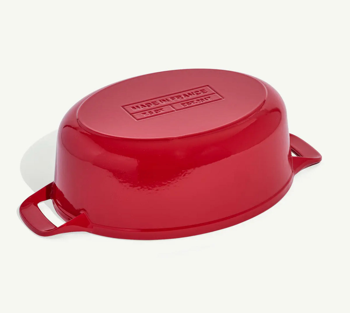 Oval Enameled Cast Iron Dutch Oven in Made In Red