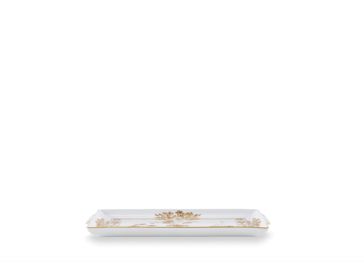 Rectangular Tray with Handles in Aurum