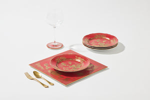 Oriente Italiano Dessert Plates in Rubrum, Set of 4