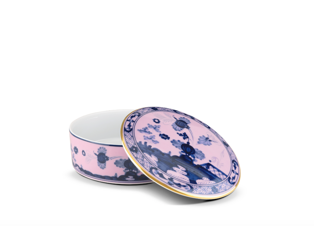 Round Box with Cover in Azalea