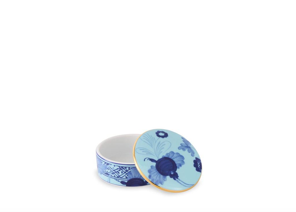 Small Round Box with Lid, 3" in Iris