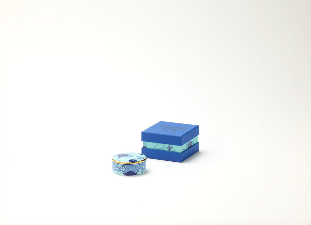 Small Round Box with Lid, 3" in Iris