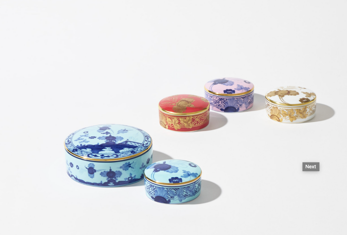 Round Box with Cover, 5.2" in Iris