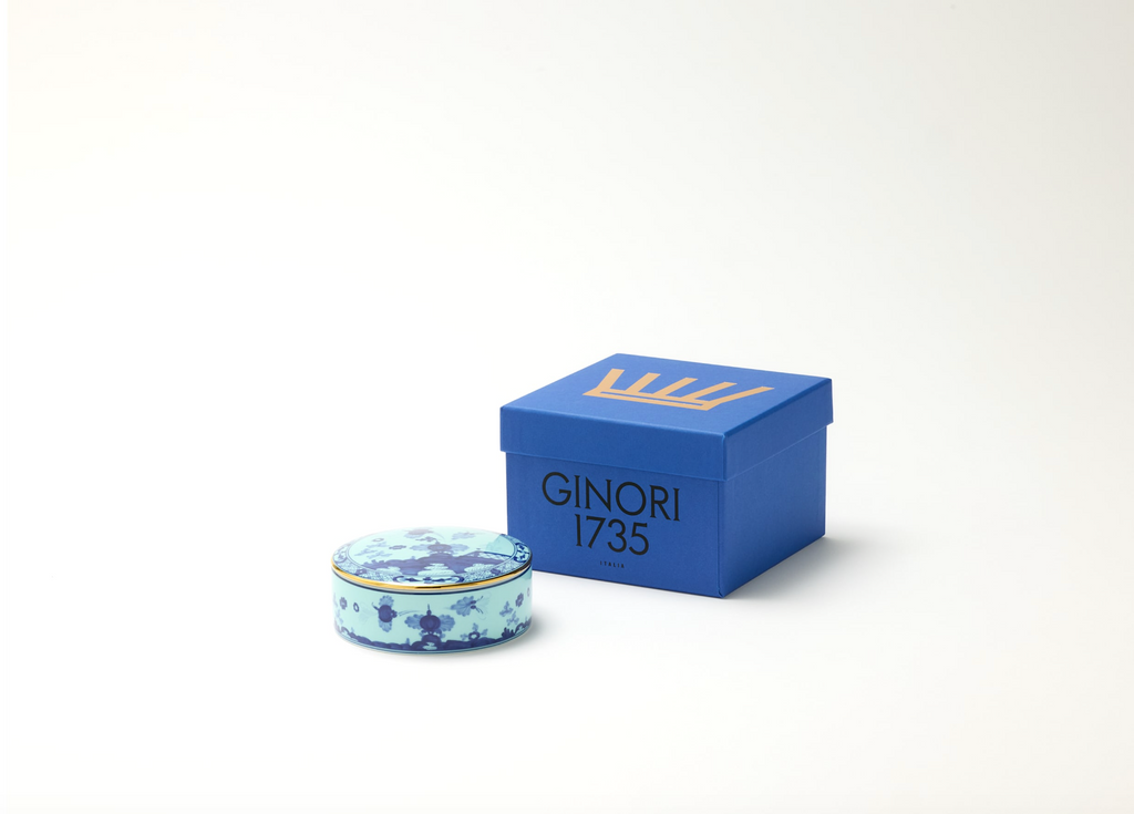 Round Box with Cover, 5.2" in Iris