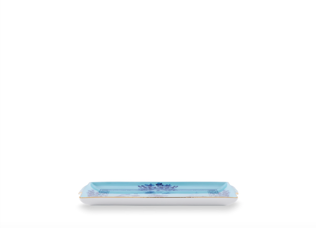 Rectangular Tray with Handles, 9in in Iris