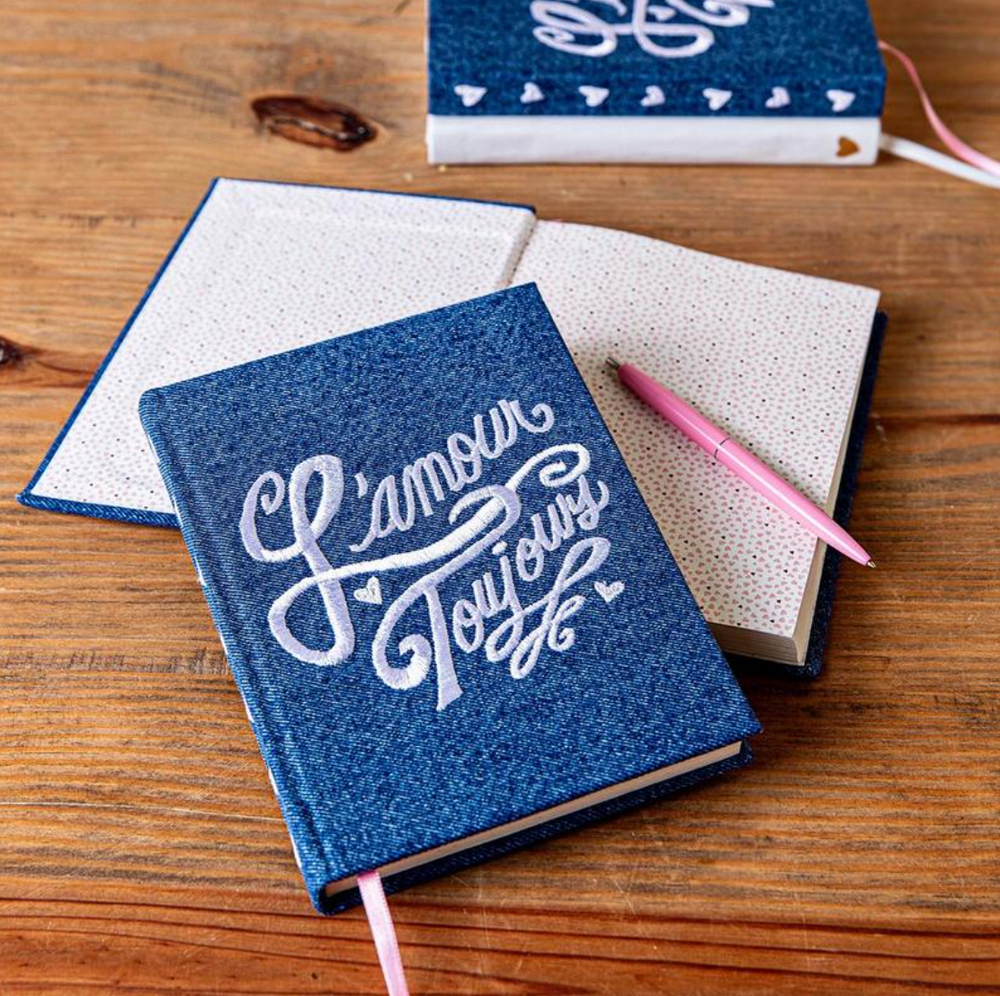 L'Amour Toujours 6" x 8" Journal in Denim