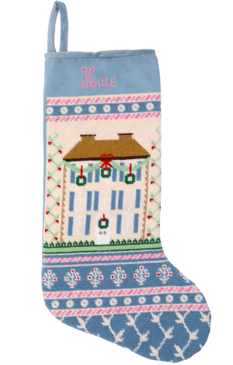 Velvet Cuff House Stocking