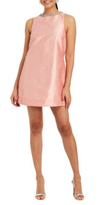 Manhattan Embellished Shirt Mini in Rose Pink