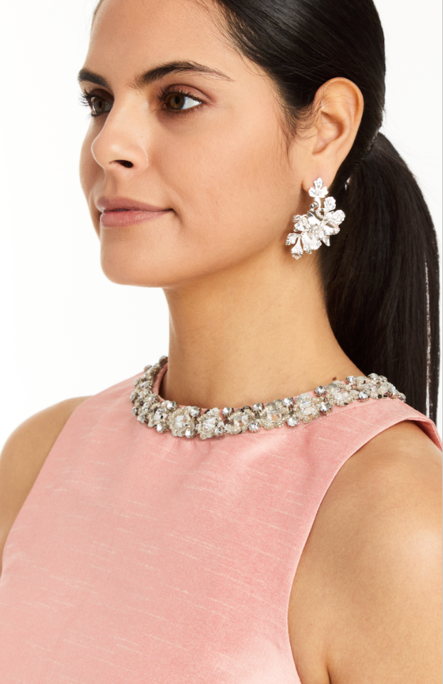 Manhattan Embellished Shirt Mini in Rose Pink