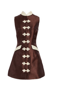Tamara Mini Dress in Brown Chestnut