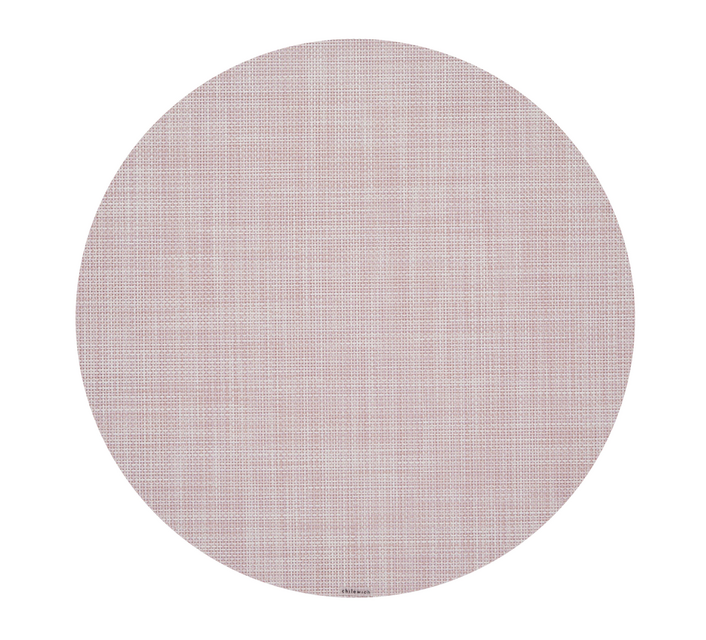 Mini Basketweave Round Placemat in Blush
