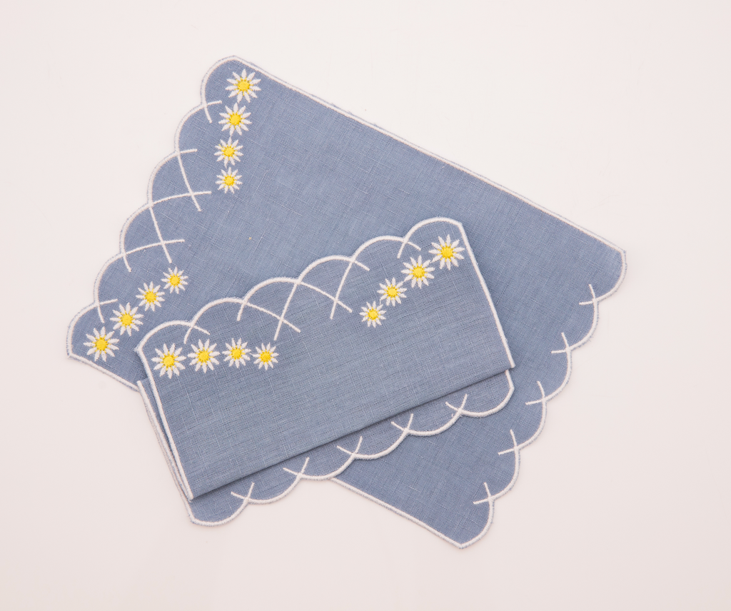 Daisy Aperitivo Cocktail Napkin in Blue, Set of 4