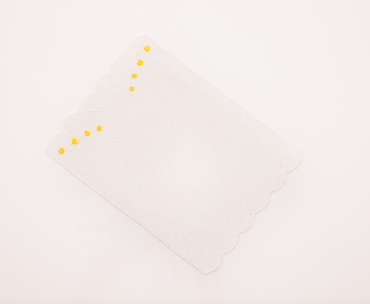Daisy Aperitivo Cocktail Napkin in White, Set of 4