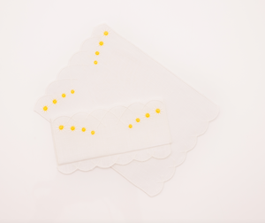 Daisy Aperitivo Cocktail Napkin in White, Set of 4