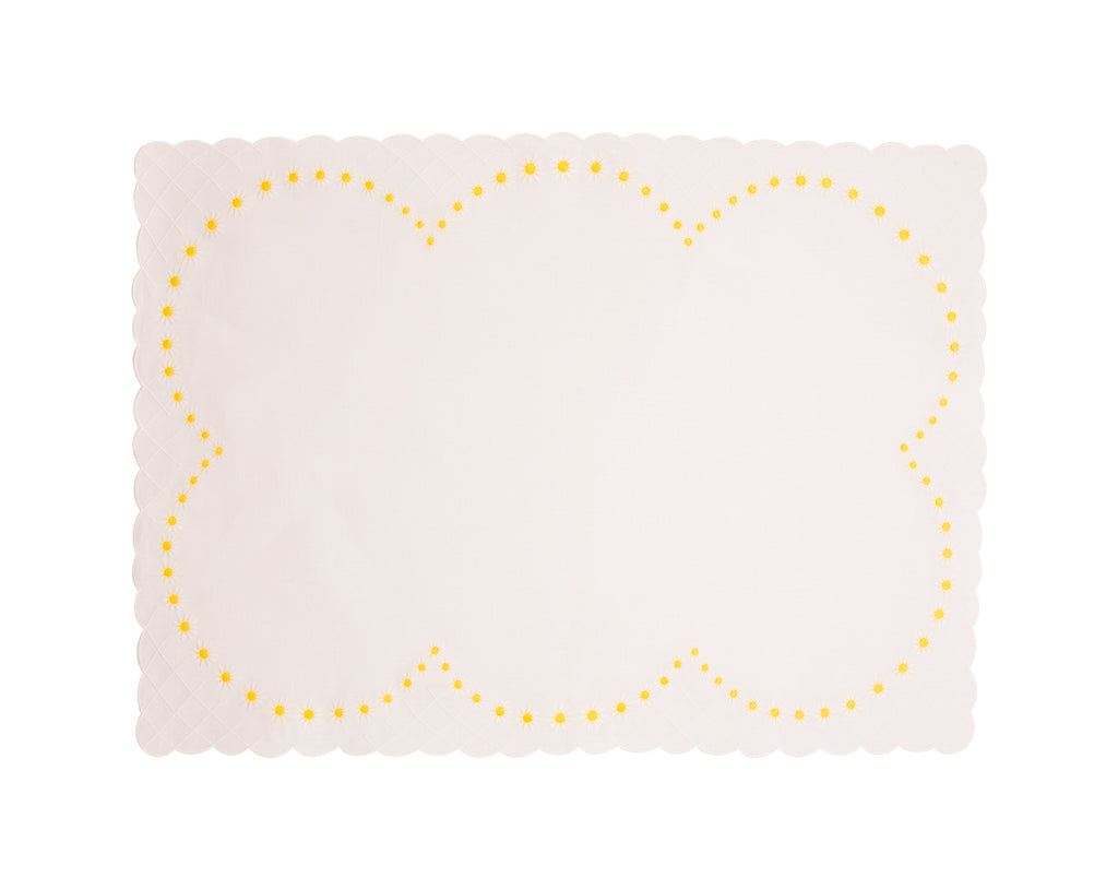 Daisy Placemat in White