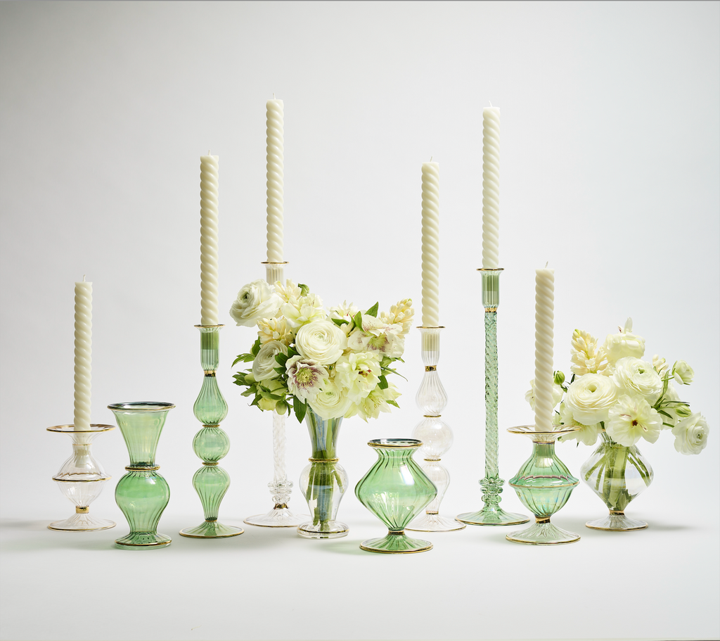 Braid Candle Holder in Green