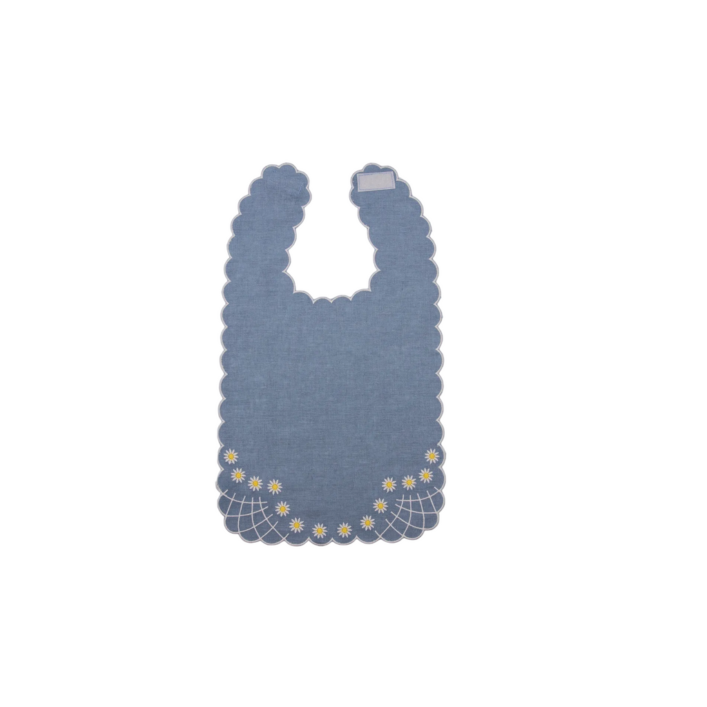 Daisy Bib in Blue