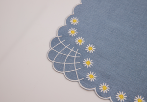 Daisy Bib in Blue