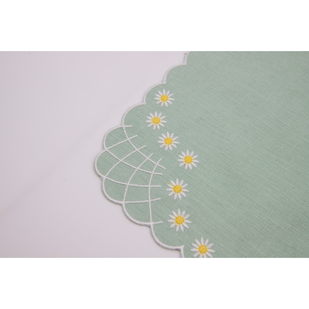 Daisy Bib in Celadon