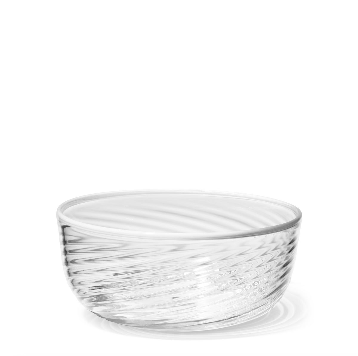 Clementina Swirl Texture Small Bowl with White Rim