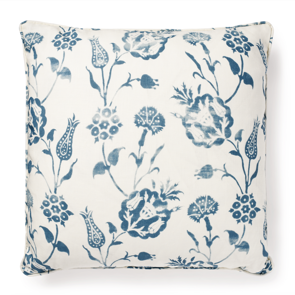 Printed Pillow in Pomegranate Cream