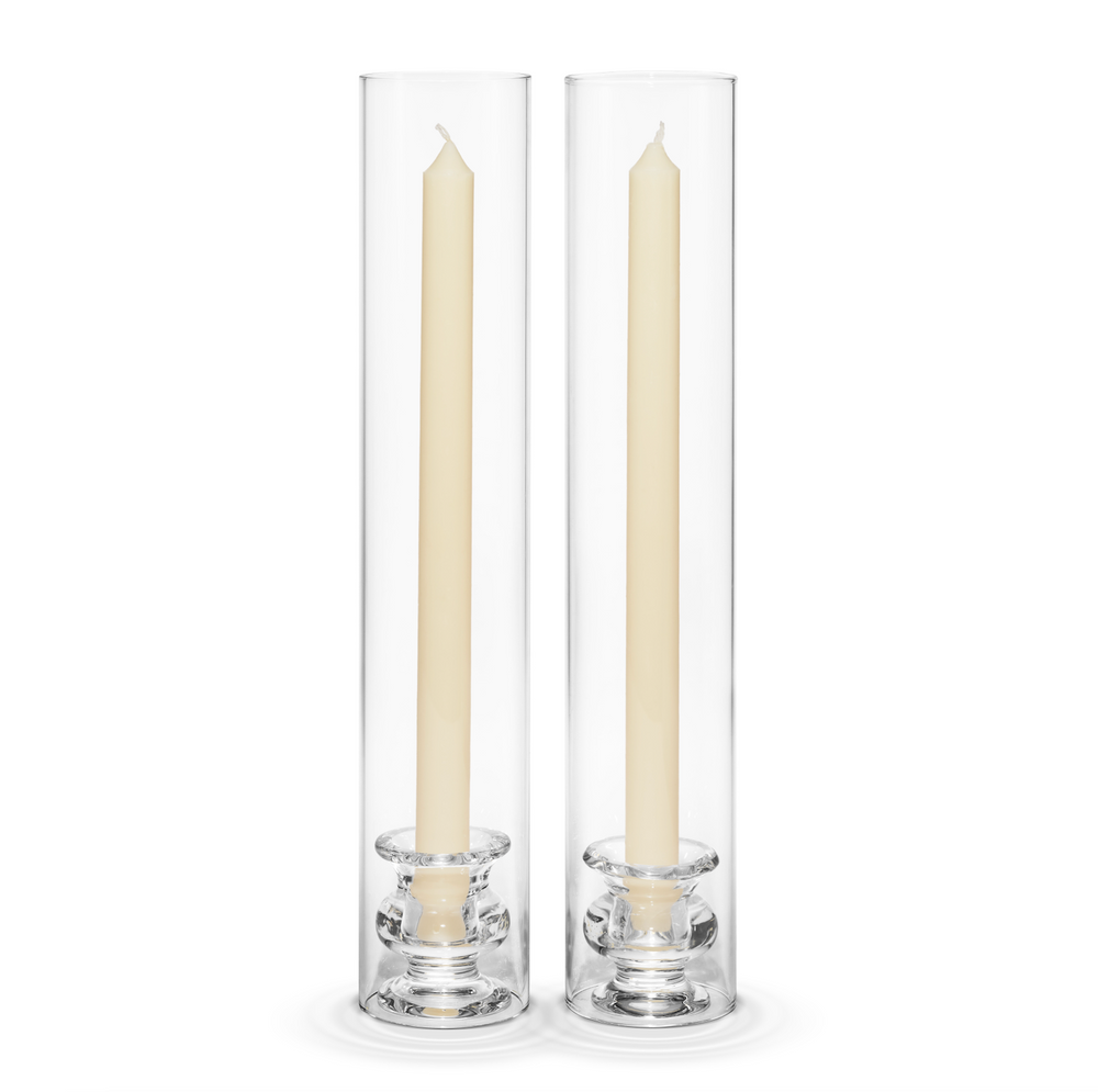 Sancia Taper Holder with Sleeve in Clear Rim, Set of 2