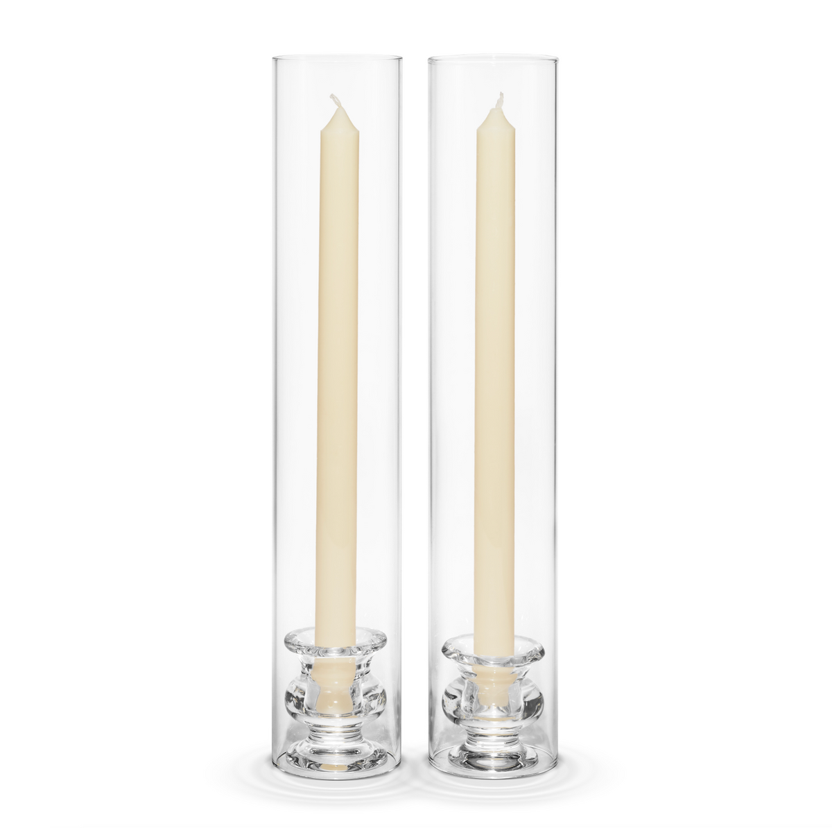 Sancia Taper Holder with Sleeve in Clear Rim, Set of 2