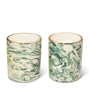 Sorrento Candle, Somerset Ivy, Marbleized Green