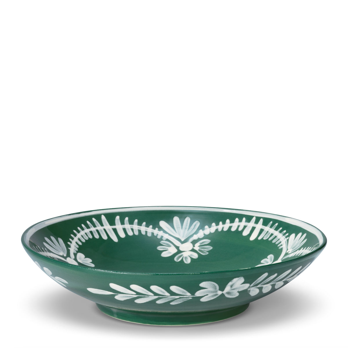 Serving Bowl With White Floral Trim in Cypress