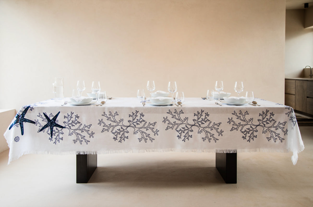 Blue Corallo Tablecloth