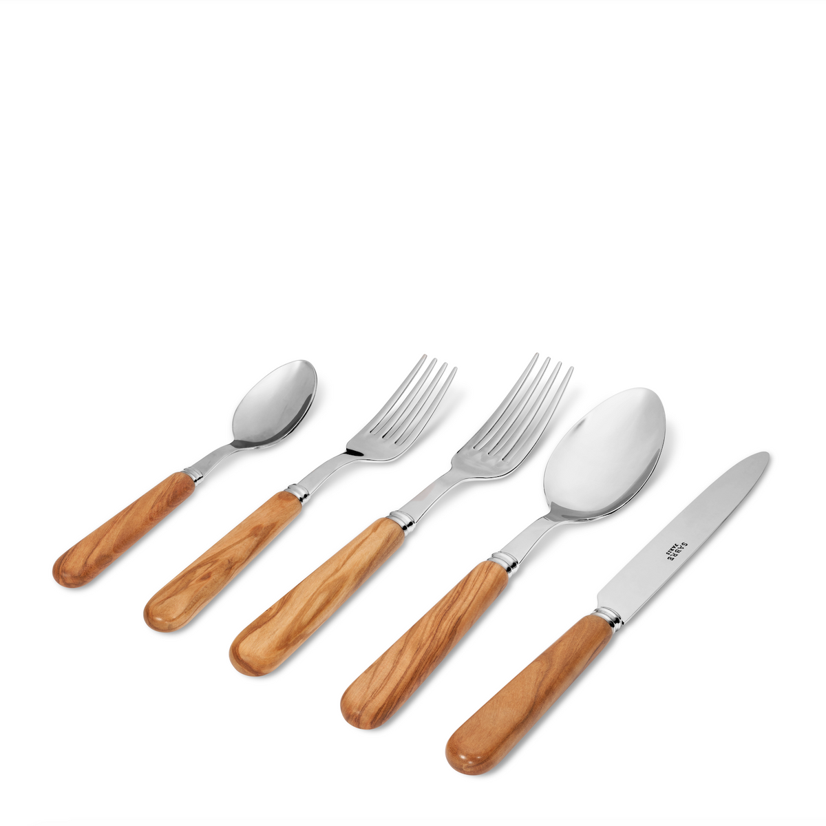 Olivewood Flatware Set, Set of 5