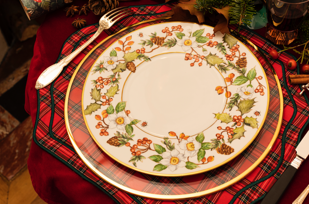Stucco Red Tartan Napkin and Placemat, Set of 2