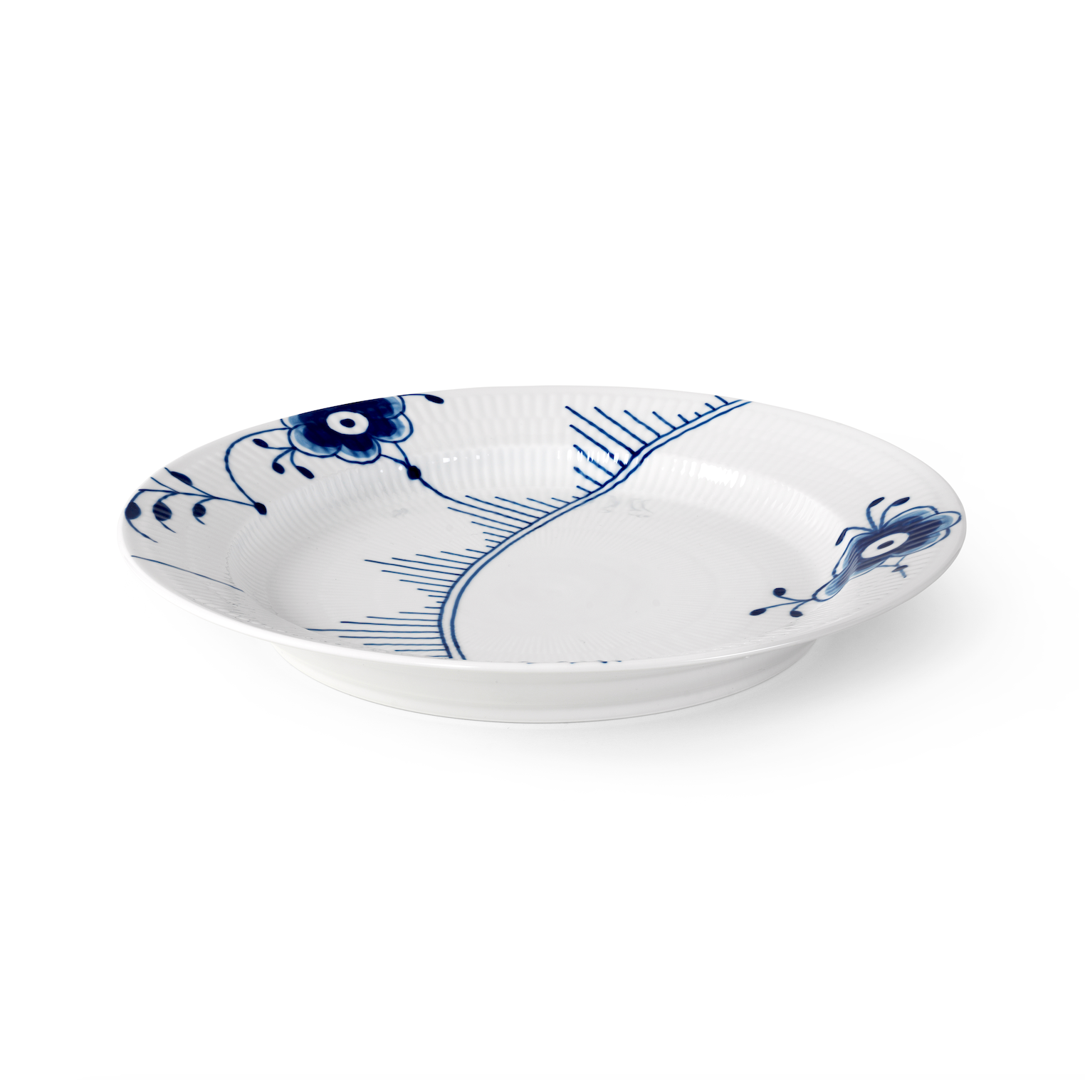 Blue Fluted Mega Round Dish 33cm 13"