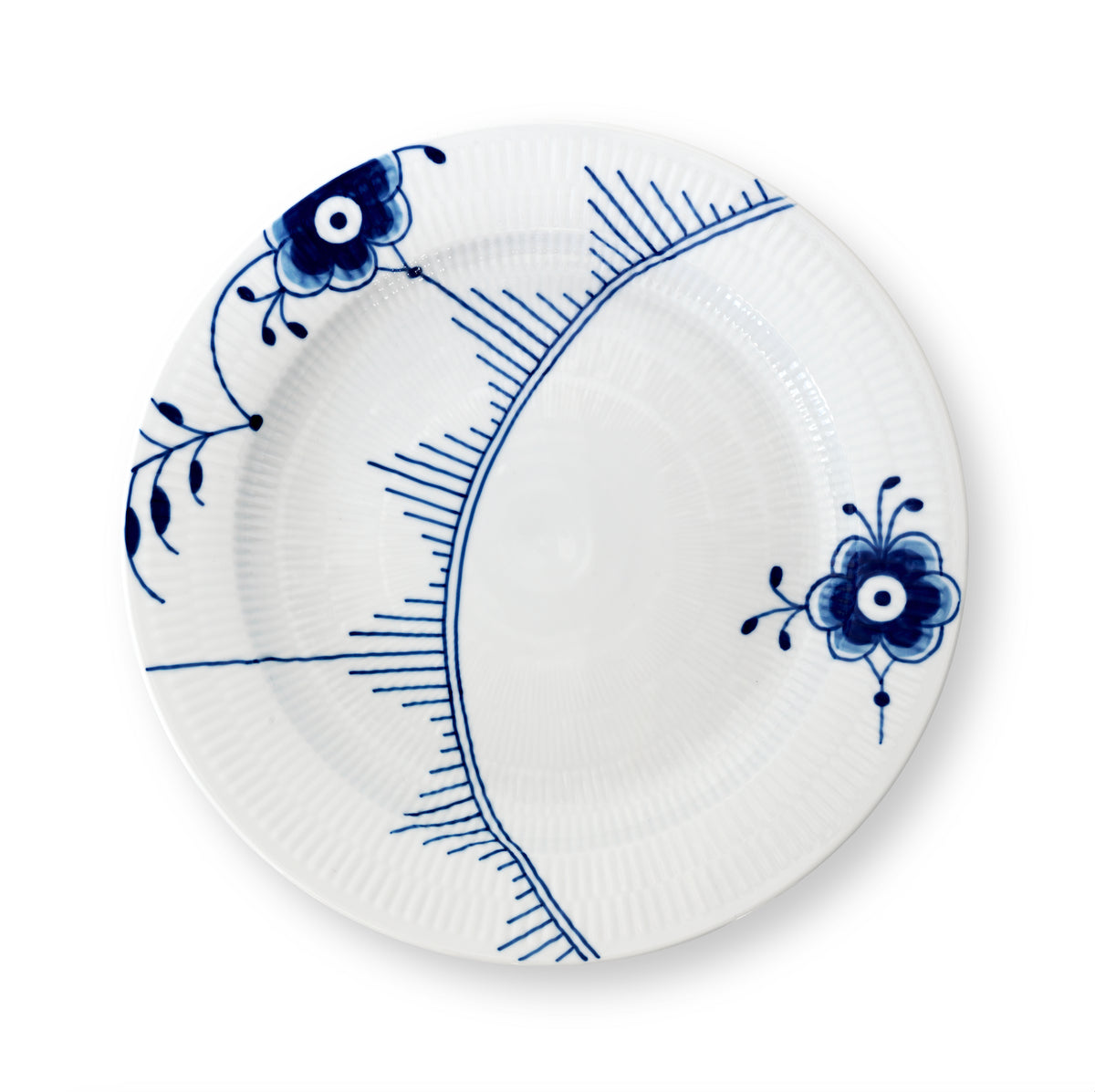 Blue Fluted Mega Round Dish 33cm 13"