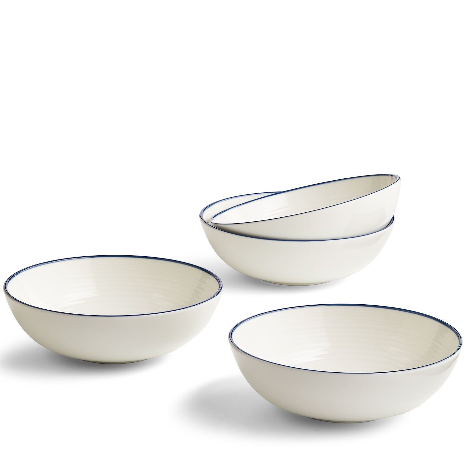 Gordon Ramsay Maze Cereal Bowl 18cm 7in Denim Line, Set of 4