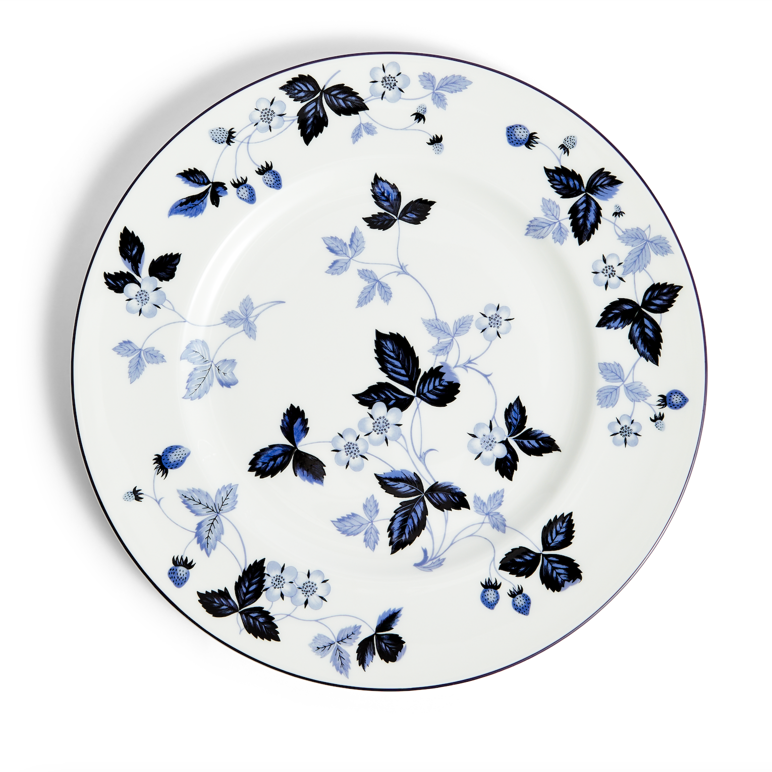 Wild Strawberry Inky Blue Plate 10.7in