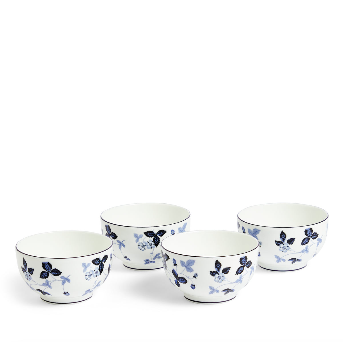 Wild Strawberry Inky Blue Dinnerware, Set of 15