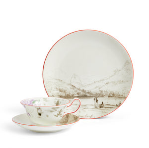 Darwin Voyage of the Beagle Brazil Teacup Saucer Plate, Set of 3