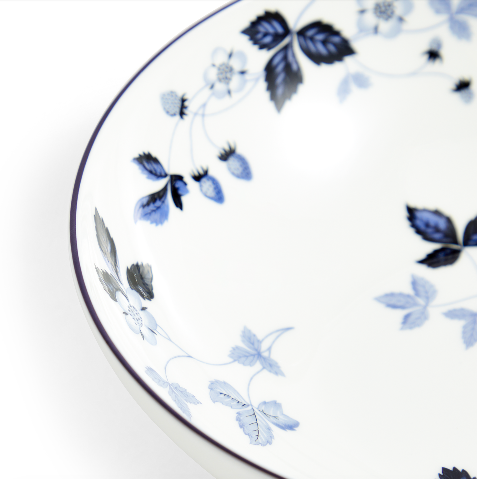 Wild Strawberry Inky Blue Cereal Bowl 7in