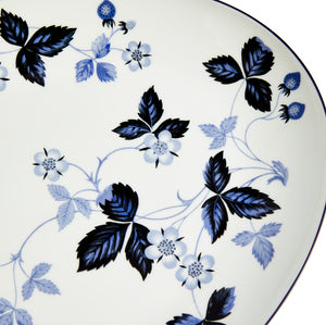 Wild Strawberry Inky Blue Oval Serving Plate 11.7in