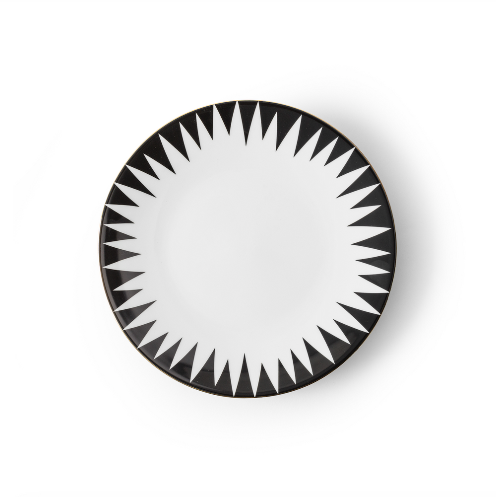 Black Punk Dessert Plate