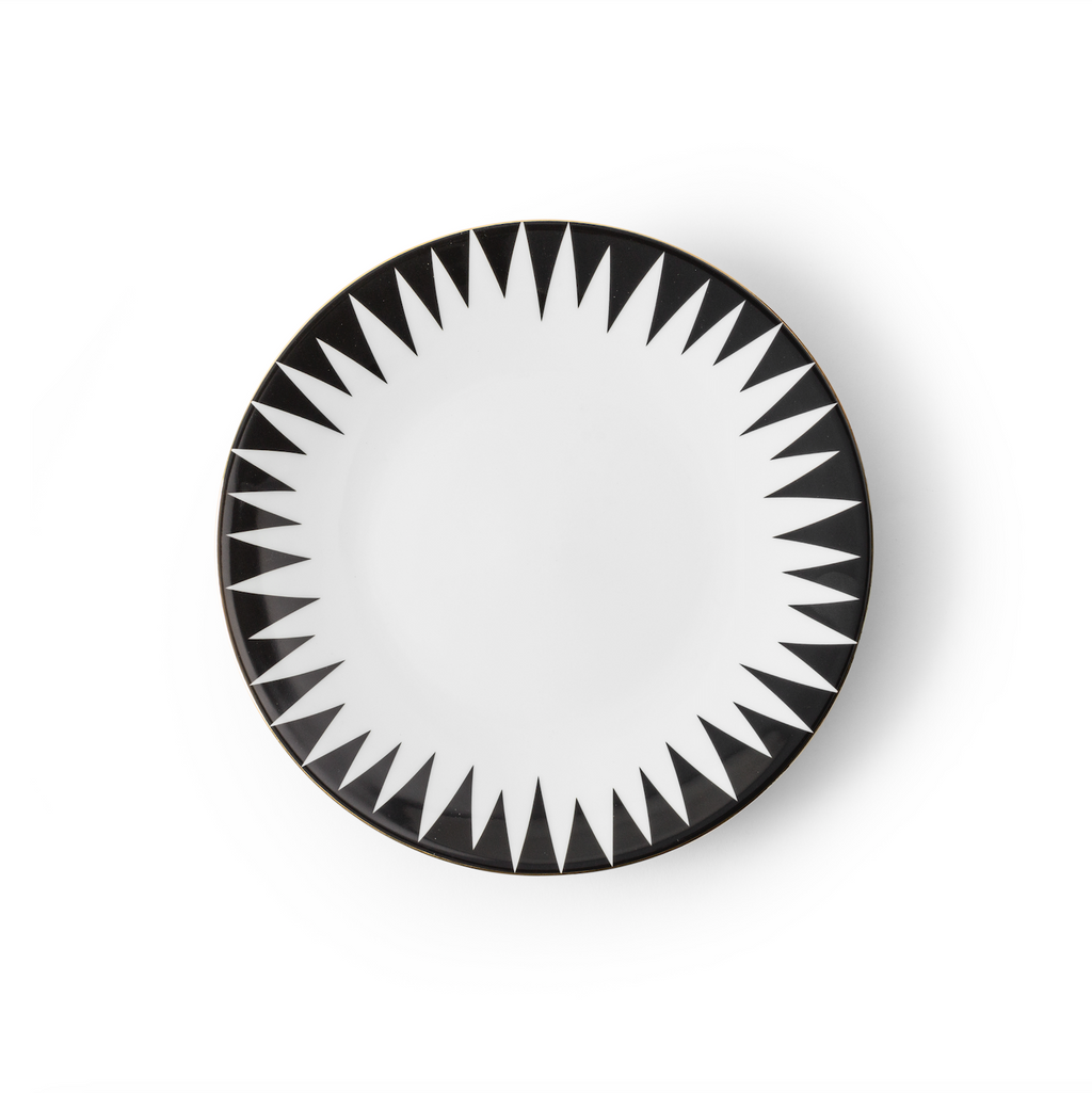 Black Punk Dessert Plate
