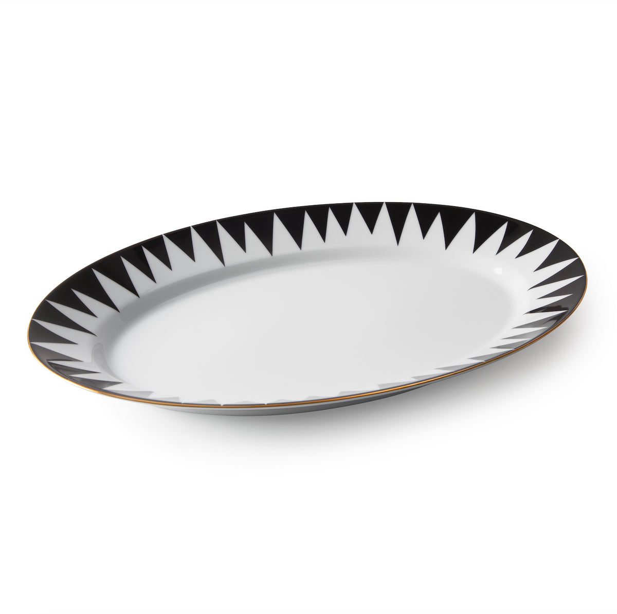 Black Punk Oval Serving Tray