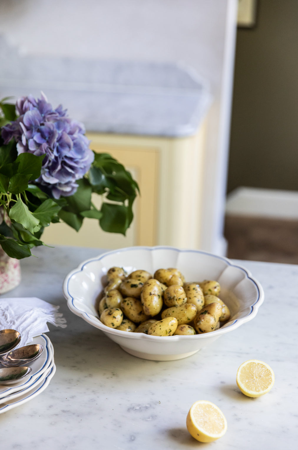 Romilly Salad Bowl in Blue