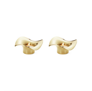 Cobra Tealight Sterling Silver Gold Plated, Set of 2