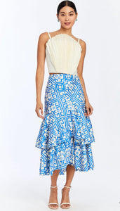 Victoria Convertible Skirt in Watercolor Blue